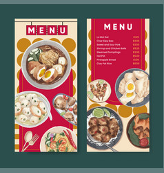 Flyer Template With Hong Kong Food