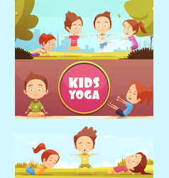 Kids Yoga Horizontal Banners