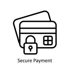 Secure Payment Outline Icon Style