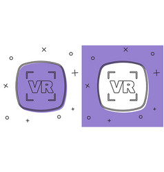 Set Virtual Reality Icon Isolated On White