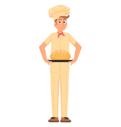 Cartoon Man In Chef Hat Cooking Person