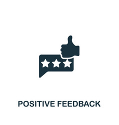 Positive Feedback Icon Monochrome Simple Customer