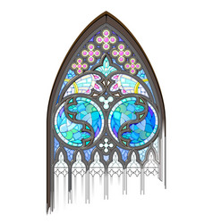 Beautiful Colorful Medieval Stained Glass Window