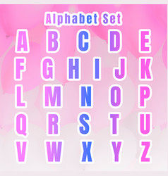 Gradient Alphabet Letter Font Set