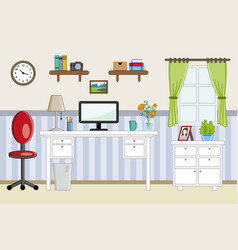 Homeoffice Workplace - Flat Design