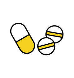 Icons Of Oral Medications Capsules And Tablets