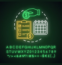 Recurring Deposit Neon Light Concept Icon Savings