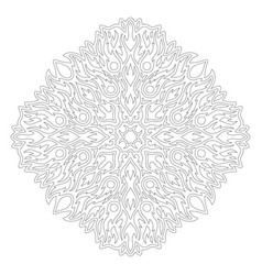 Art For Coloring Book With Fire Single Pattern