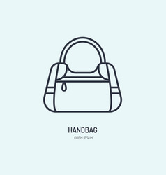 Handbag Repair Line Icon Logo Leather Bag