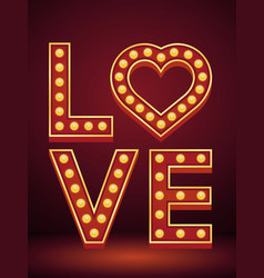 Love Letter Alphabet Sign Marquee Light Bulb