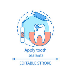 Apply Tooth Sealants Concept Icon