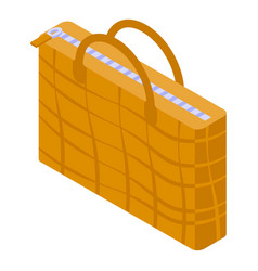 Crocodile Woman Bag Icon Isometric Style