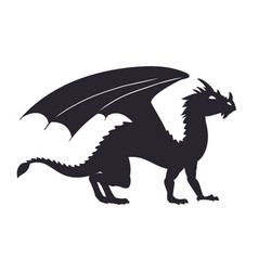 Fantasy Dragon Silhouette Cartoon Standing