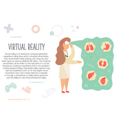 Nurse In Virtual Reality Learning Anatomy