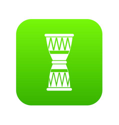 African Drum Icon Digital Green