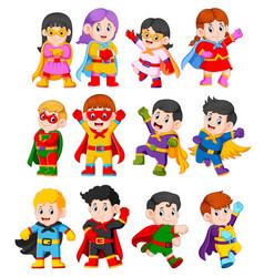 Children Using Superheroes Costume