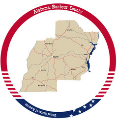 Map Of Barbour County In Alabama Usa