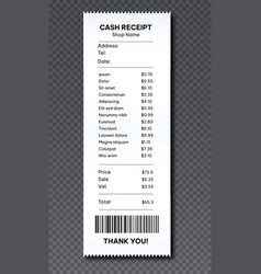 Realistic Cash Receipt