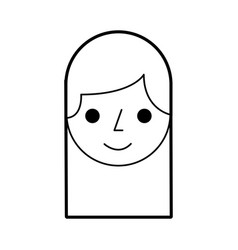 Cartoon Woman Face Smile Employee