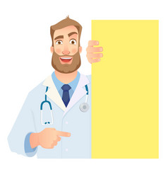 Doctor Holding Blank Signboard