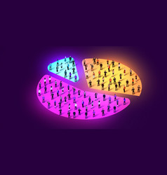 People Crowd In Form Of Pie Chart Composed