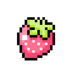 Pixel Strawberry Image For 8 Bit Game Assets