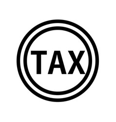 Round Tax Symbol Or Tax Icon