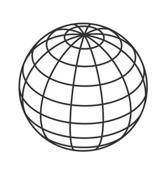 Simple Classic Globe Wireframe