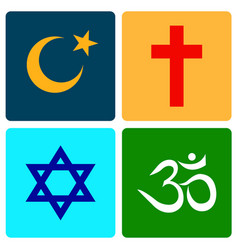 World Religion Symbols - Christianity Islam