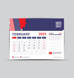 Calendar 2023 Design February 2023 Template