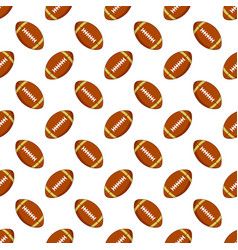 Rugby Ball Seamless Pattern On A White Background