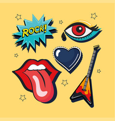 Five Rock And Roll Stickers