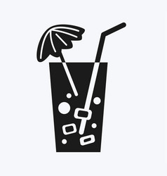 Black Silhouette Of Cocktail