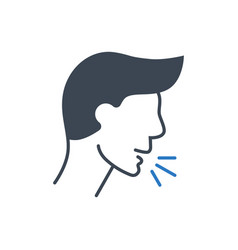 Cough Related Glyph Icon