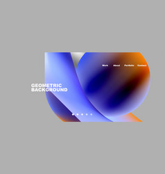 Geometric Bg With Blue Orange Spheres On Gray