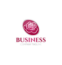 Round Rose Logo Design