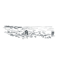 Billings Montana Usa America Sketch City Line Art