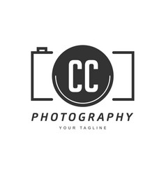 Cc Letter Logo Design With Camera Icon