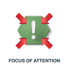 Focus Of Attention Icon 3d From Cognitive Skills