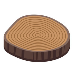 Tree Rings Icon Isometric Style