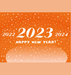 2023 Happy New Year Orange Background With White