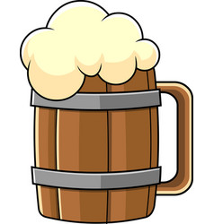 Cartoon Wooden Mug Of Beer