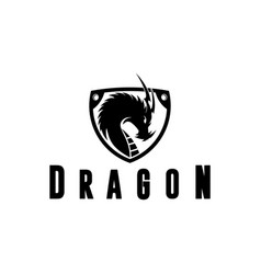 Dragon Logo Shield Logo Design Silhouette