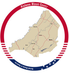 Map Of Blount County In Alabama Usa