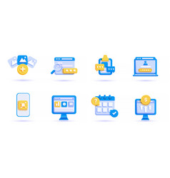 Modern 3d Blue Icons 4