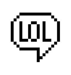 Pixel Lol Chat Bubble Icon Art