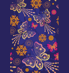 Seamless Spring Pattern With Flowers Doodle