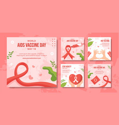 World Aids Vaccine Day Social Media Post Flat