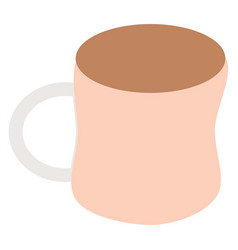 Big Pink Tea Mug On A White Background