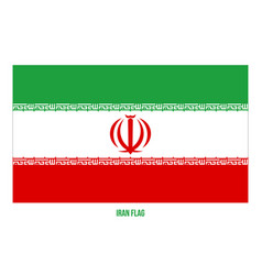 Iran Flag On White Background National Flag